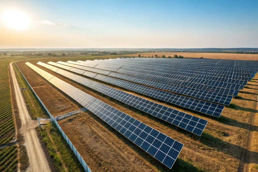 rows-of-ground-mounted-solar-panels