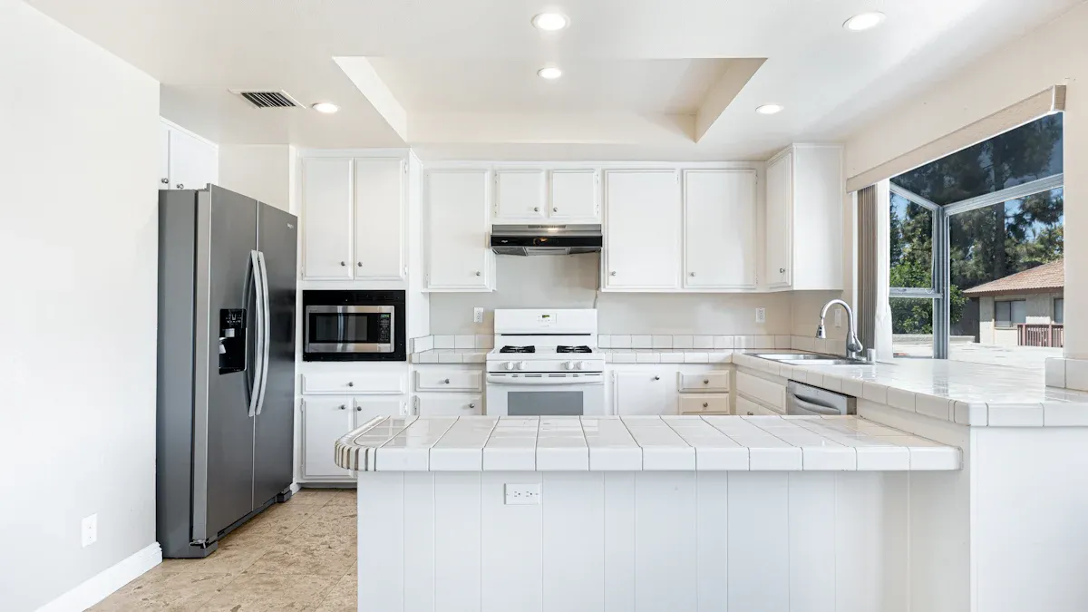 Apartments with stainless steel appliances
