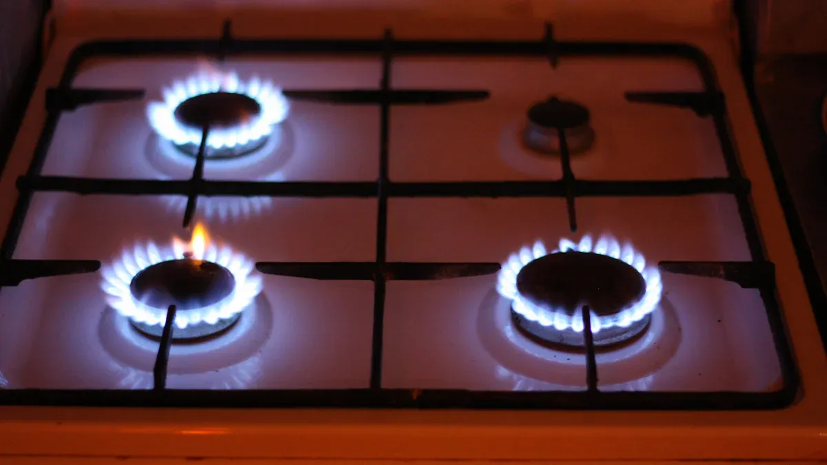 Why does my oven smell like gas when preheating?